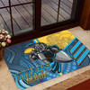 Gold Coast Titans Door Mat - Gold Coast Titans Ball Aboriginal Inspired Sport Style Door Mat