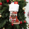 St. George Christmas Stocking - Xmas Dragon Christmas Balls, Snowflake With Aboriginal Inspired Patterns