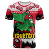 St. George Illawarra Dragons Christmas T-shirt - Custom Dragon Aboriginal Inspired Xmas T-shirt