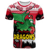 St. George Illawarra Dragons Christmas T-shirt - Custom Dragon Aboriginal Inspired Xmas T-shirt