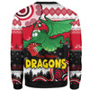 St.George Christmas Sweatshirt - Custom Dragons Aboriginal Inspired Xmas Sweatshirt