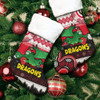 St.George Rugby Christmas Stocking - Custom Dragons Aboriginal Inspired Xmas Stocking