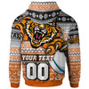 Wests Tigers Hoodie - Custom Wests Tigers Mascot Knitted Christmas Pattern Hoodie