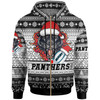 Penrith Panthers Hoodie - Custom Penrith Panthers Mascot Knitted Christmas Patterns Hoodie