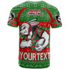 South Sydney Rabbitohs T-shirt - South Sydney Rabbitohs Merry Christmas With Snowflake Pattern T-shirt