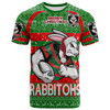 South Sydney Rabbitohs T-shirt - South Sydney Rabbitohs Merry Christmas With Snowflake Pattern T-shirt