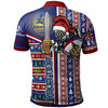 Newcastle Christmas Polo Shirt - Custom Merry "Novocastrians" Christmas With Snowflakes Ho Ho Ho Scratch Polo Shirt