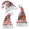 St.George Rugby Christmas Hat - Christmas Snowflakes Dragon Mascot Christmas Hat