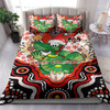 Illawarra and St George Christmas Bedding Set - Custom Merry Christmas green drake Indigenous Bedding Set