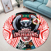 Illawarra and St George Christmas Round Rug - Merry Christmas Illawarra and St George Round Rug