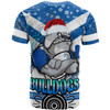 Canterbury-Bankstown Bulldogs Christmas T-Shirt - Custom Canterbury-Bankstown Bulldogs Aboriginal Inspired Christmas T-Shirt