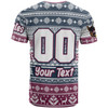 Australia Sea Eagles T-shirt - Custom Eagles Mascot Knitted Christmas Patterns T-shirt
