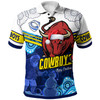 North Queensland Cowboys Christmas Polo shirt - Custom Cowboys Merry Christmas Summer Vibes Aboriginal Inspired Polo shirt