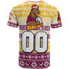 Brisbane Broncos T-shirt - Custom Brisbane Broncos Mascot Knitted Christmas Patterns T-shirt