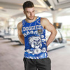 Australia City of Canterbury Bankstown Custom Men Tank - Indigenous Doggies Blue and Whites Aboriginal Inspired Tank Top