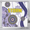 Melbourne Storm Aboriginal Shower Curtain - Super Melbourne Storm Aboriginal Inspired