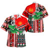 Illawarra and St George Hawaiian Shirt - Illawarra and St George Xmas Green drake With Snowflakes And Ball Hawaiian Shirt
