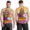 Brisbane Broncos Men Tank Top - Brisbane Broncos Mascot Knitted Christmas Patterns Men Tank Top