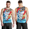 Cronulla-Sutherland Sharks Men Tank Top - Cronulla-Sutherland Sharks Mascot Knitted Christmas Patterns Men Tank Top