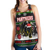 Penrith Panthers Women Racerback Tank - Penrith Panthers Ugly Christmas And Aboriginal Patterns Women Racerback Tank