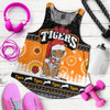 Wests Tigers Women Racerback Tank - Wests Tigers Ugly Christmas And Aboriginal Patterns Women Racerback Tank