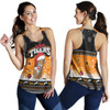 Wests Tigers Women Racerback Tank - Wests Tigers Ugly Christmas And Aboriginal Patterns Women Racerback Tank