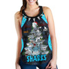 Cronulla-Sutherland Sharks Women Racerback Tank - Cronulla-Sutherland Sharks Aboriginal Inspired Xmas Team 15 Players Women Racerback Tank