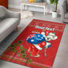 Aboriginal Christmas Area Rug - Custom Australia Koala Ugly Christmas with Aboriginal Inspired Red Rug