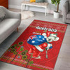 Aboriginal Christmas Area Rug - Custom Australia Koala Ugly Christmas with Aboriginal Inspired Red Rug