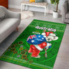 Aboriginal Christmas Area Rug - Custom Australia Koala Ugly Christmas with Aboriginal Inspired Green Rug