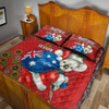 Aboriginal Christmas Quilt Bed Set - Custom Australia Koala Ugly Christmas with Aboriginal Inspired Red Quilt Bed Set