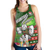 South Sydney Rabbitohs Women Racerback Tank - Christmas Tree Rabbit Ball Women Racerback Tank