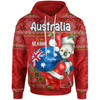 Aboriginal Christmas Hoodie - Custom Australia Koala Ugly Christmas with Aboriginal Inspired Red Hoodie