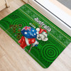 Aboriginal Christmas Door Mat - Australia Koala Ugly Christmas with Aboriginal Inspired Green Door Mat