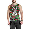 South Sydney Rabbitohs Men Tank Top - South Sydney Rabbitohs Merry Christmas Random Square Pattern Men Tank Top