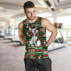 South Sydney Rabbitohs Men Tank Top - South Sydney Rabbitohs Merry Christmas Random Square Pattern Men Tank Top