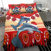 Redcliffe Dolphins Christmas Bedding Set - Redcliffe Dolphins Christmas with Ugly Pattern and Aboriginal Inspired Bedding Set