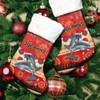 Redcliffe Dolphins Christmas Stocking - Redcliffe Dolphins Christmas with Ugly Pattern and Aboriginal Inspired Stocking