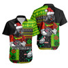 Penrith Panthers Hawaiian Shirt - Christmas Snowflakes Penrith Panthers Mascot Hawaiian Shirt