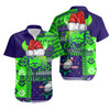 Canberra Raiders Hawaiian Shirt - Christmas Snowflakes New Zealand Warriors Mascot Hawaiian Shirt