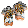 Wests Tigers Hawaiian Shirt - Wests Tigers Mascot Knitted Christmas Pattern Hawaiian Shirt