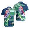 New Zealand Warriors Hawaiian Shirt - Christmas Snowflakes New Zealand Warriors Mascot Hawaiian Shirt