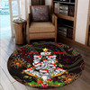 Aboriginal Christmas Round Rug - Aussie Koala Christmas Tree with Aboriginal Inspired Round Rug