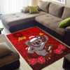 Aboriginal Christmas Area Rug - Aussie Koala Christmas Poinsettia with Aboriginal Inspired Rug