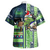 Canberra Hawaiian Shirt - Merry "The Green Machine" Christmas With Snowflakes Ho Ho Ho Scratch Hawaiian Shirt