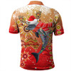 Redcliffe Dolphins Christmas Polo Shirt - Redcliffe Dolphins Christmas Hat Pattern Snown Style Polo Shirt