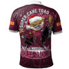 Queensland Maroons Christmas Polo Shirt - Custom Maroons Cane Toad Aboriginal Inspired Polo Shirt