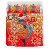 Redcliffe Dolphins Christmas Bedding Set - Dolphins Christmas Hat Pattern Snow Style Bedding Set