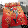 Redcliffe Dolphins Christmas Bedding Set - Dolphins Christmas Hat Pattern Snow Style Bedding Set