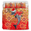 Redcliffe Dolphins Christmas Bedding Set - Dolphins Christmas Hat Pattern Snow Style Bedding Set